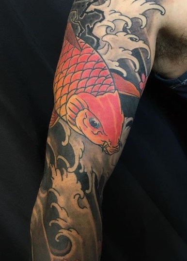 Koi-fish coloured tattoo